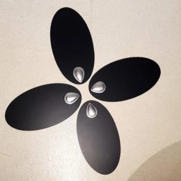 4 PC BLACK Ceiling Light Fan Blades Set - Face Lift Your Old Fan - MINT - Picture 1 of 4
